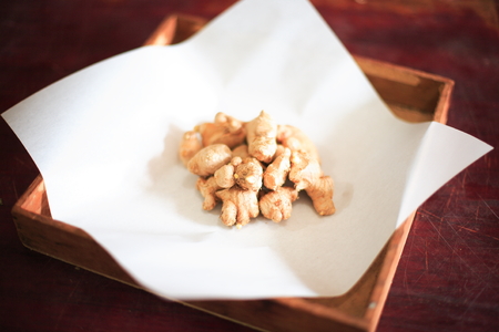 Ingredients of Korean Medicine on white paper