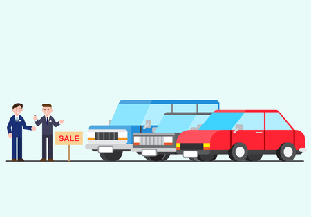 Business illustration - Automobile,car sales personnelのイラスト素材