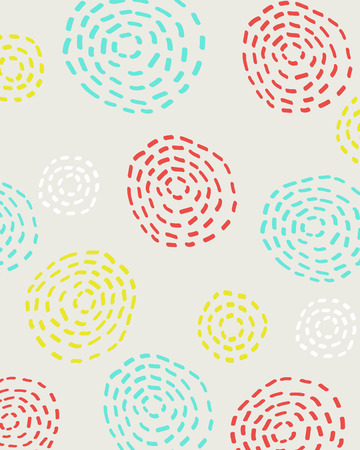 Creative colorful pattern illustration - Various,different circles and dotsのイラスト素材