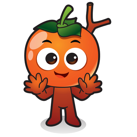 Fresh vegetables, fruits character icon isolated in white - Appleのイラスト素材