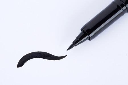 Cosmetic products studio shot - eye makeup eye-liner samplesの写真素材