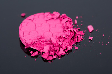 Cosmetic products studio shot - Blush color makeup samples isolated