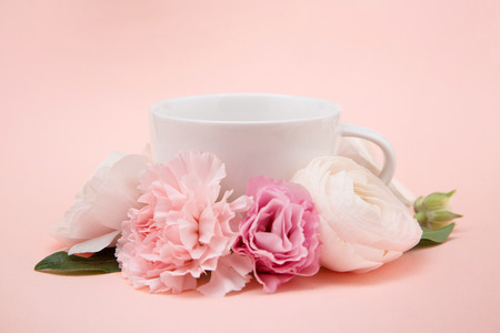 Flower pattern shot in studio/background/wallpaper - Pink flower arrangementsの写真素材