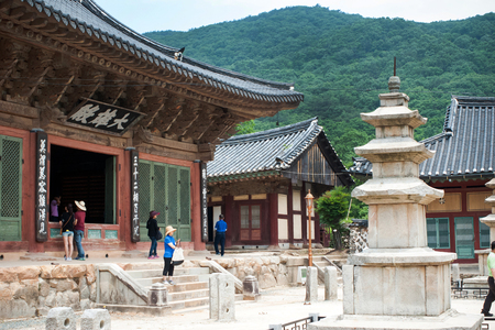 Buddhist temple in Korea - Landscape of the temple yardの写真素材