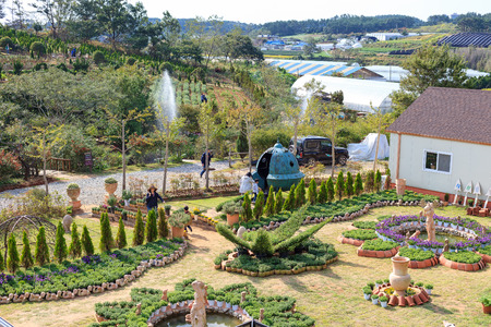Fall atmosphere - aerial shot of the park in countrysideのeditorial素材