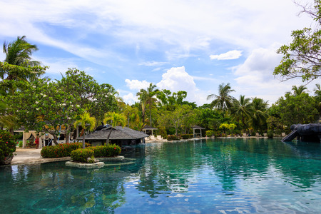 Cebu Island - Scenery of gigantic pool of resortのeditorial素材