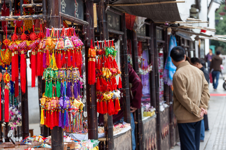 Suzhou, China - Souvenir standsのeditorial素材