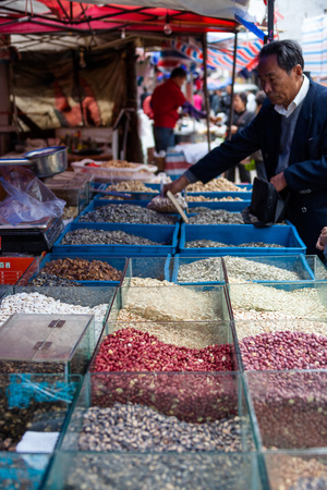Suzhou, China - local market and ownerのeditorial素材