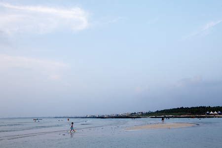 Geumneung beach in Jeju,South Koreaの写真素材