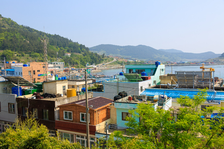 Slow city island-Scenery of the villageの写真素材