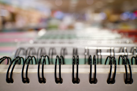 Closeup of a ring type of notebooksの写真素材