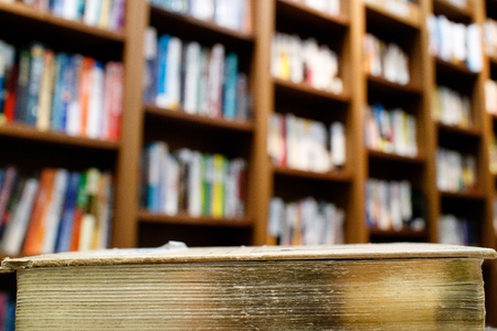 Books in the libraryの写真素材