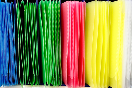 Colorful foldersの写真素材
