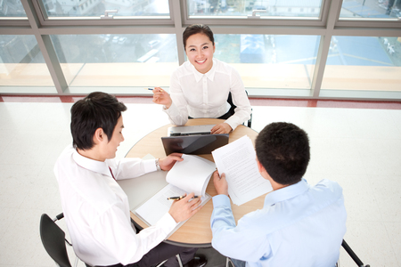 Asian business people having a meeting in the officeの写真素材