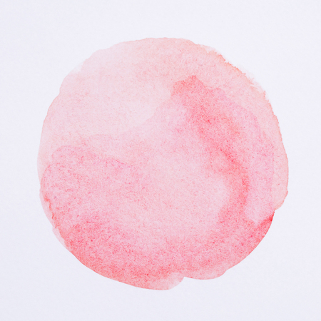 red, pink - Watercolor hand painted circleの写真素材