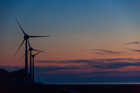 Sunset at Tando Port,Ansan,Gyeonggi-do,South Koreaの写真素材