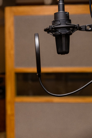 Microphone in the recording studioの写真素材