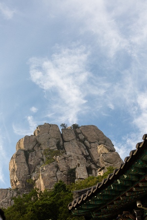 Boriam Rock,Haesu Gwaneum Statue,Gyeongsangnam-do,South Koreaの写真素材
