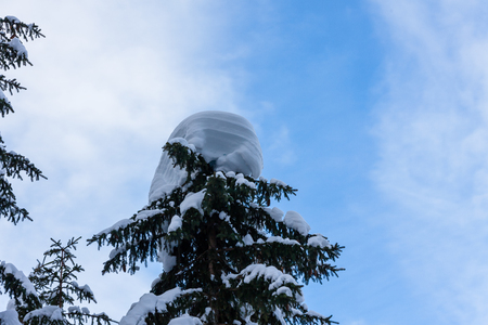 Snow covered mountainの写真素材