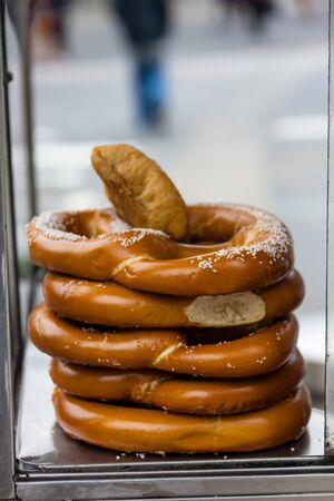 Stacked pretzelsの写真素材
