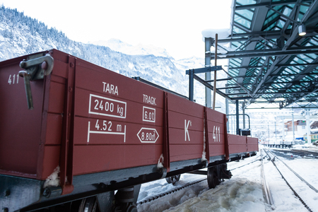 Train station in Switzerlandのeditorial素材