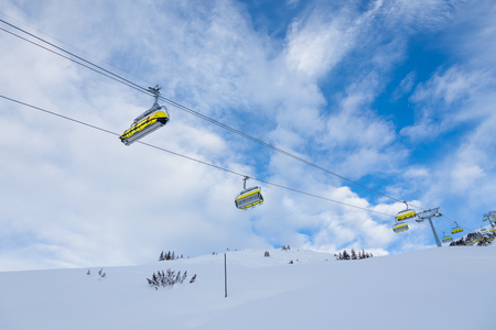 Ski lift in Switzerlandのeditorial素材