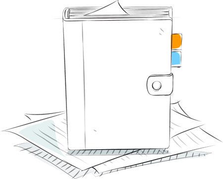 Business sketches of schedule bookのイラスト素材