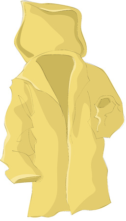 Painting of rain coatのイラスト素材