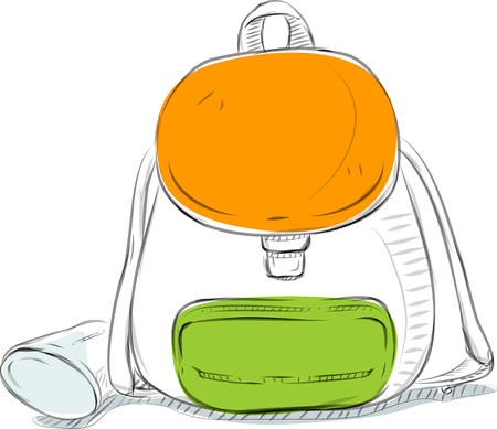Business sketches of backpackのイラスト素材