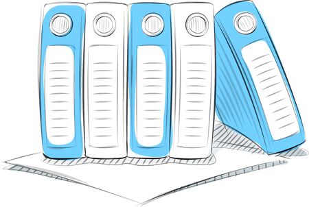 Business sketches of document fileのイラスト素材