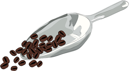 Painting of coffee beanのイラスト素材