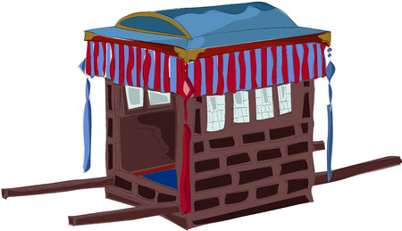 Painting of traditional palanquinのイラスト素材