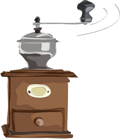Painting of coffee grinderのイラスト素材