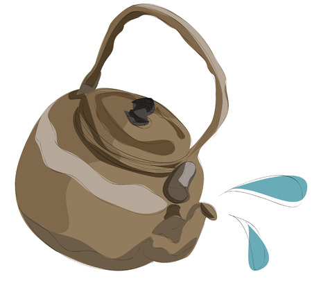 Painting of kettleのイラスト素材