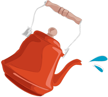 Painting of kettleのイラスト素材