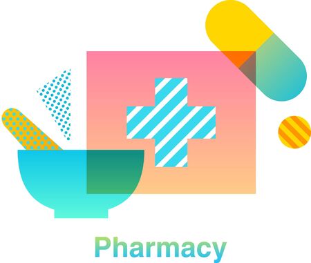 Pharmacy colorful  designのイラスト素材