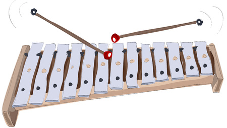 Painting of xylophoneのイラスト素材