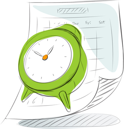 Business sketches of timetableのイラスト素材