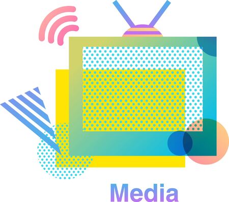 Media colorful logo designのイラスト素材