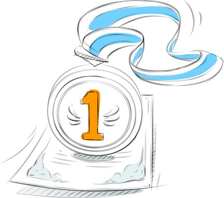 Business sketches of medalのイラスト素材