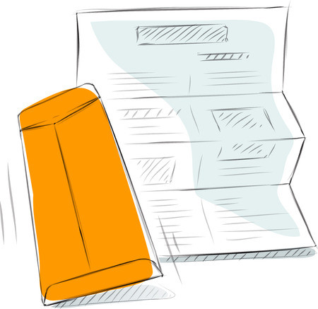 Business sketches of mail and envelopのイラスト素材