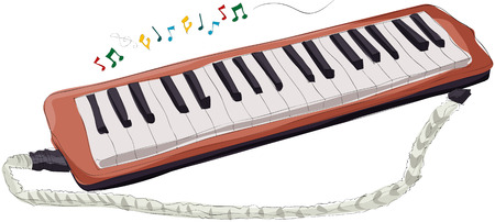 Painting of melodeonのイラスト素材