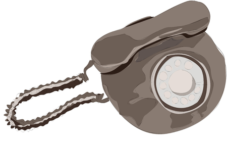 Painting of vintage old telephoneのイラスト素材