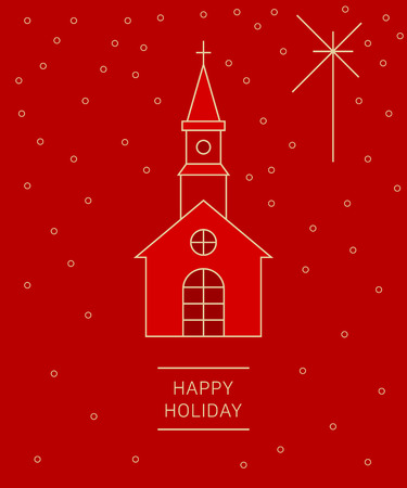 Christmas, Holiday greeting card imageのイラスト素材