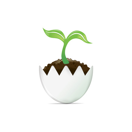 Sprout icon - isolated on whiteのイラスト素材