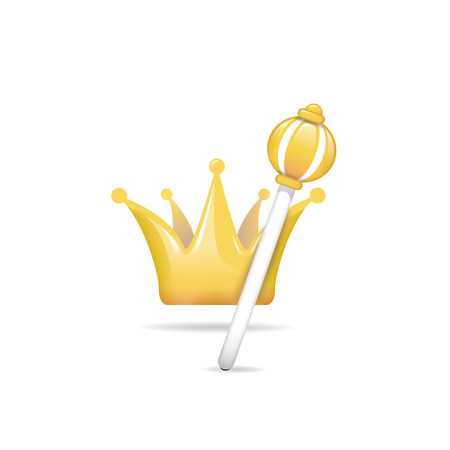 Crown icon - isolated on whiteのイラスト素材