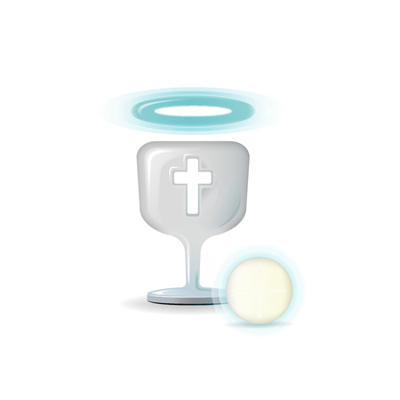 Holy water icon - isolated on whiteのイラスト素材