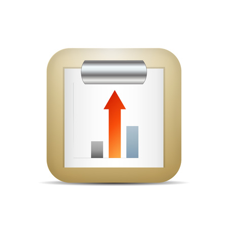 Graph icon - isolated on whiteのイラスト素材