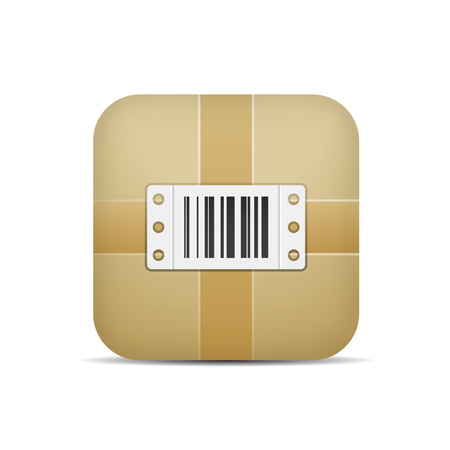Parcel delivery icon - isolated on whiteのイラスト素材