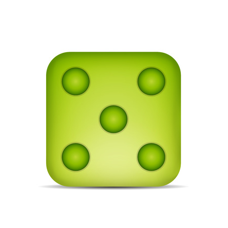 Dice icon - isolated on whiteのイラスト素材
